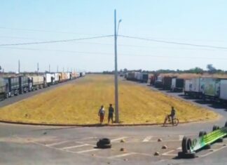 Caminhoneiros fazem manifestações em trechos da BR-242, na Bahia