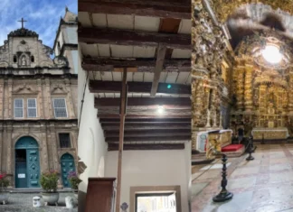 Famosa ‘igreja de ouro’ do Centro Histórico de Salvador tem pilar sem reboco, piso desnivelado, pintura desgastada e teto escorado