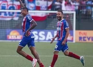 Com gols de Jean Lucas e Everaldo, Bahia vence o Bahia de Feira e encosta nos líderes do Baianão