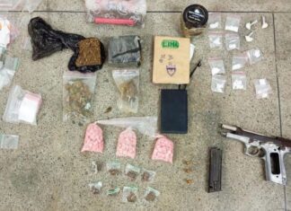 66ªCIPM realiza apreensão de arma de fogo e drogas no bairro Campo Limpo