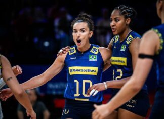 Ana Cristina lidera vitória brasileira pela Liga das Nações de vôlei Ana Cristina lidera vitória brasileira pela Liga das Nações de vôlei