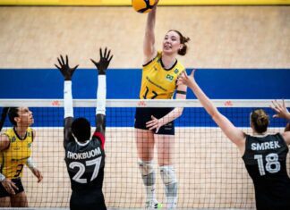 Seleção feminina de vôlei sofre, mas bate Canadá na Liga das Nações Seleção feminina de vôlei sofre, mas bate Canadá na Liga das Nações