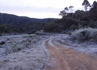 Inmet emite alerta laranja para geada e temperatura de até 0ºC no Sul