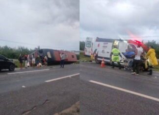 Ônibus Interestadual Tomba Na Estrada Do Coco E Deixa Feridos Em Camaçari