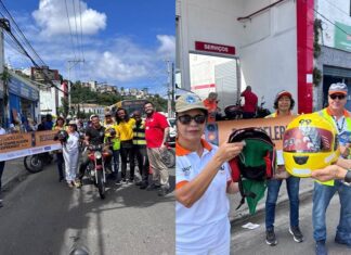 Transalvador Distribui Capacetes Novos Para Motociclistas