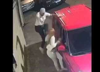 VIDEO: Circuito De Câmeras De Segurança Flagra Homem Agredindo A Ex-namorada Com Chutes E Uma Voadora