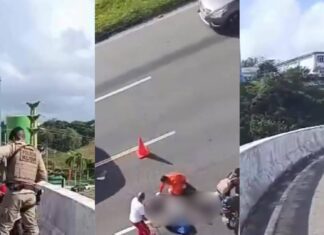 VÍDEO: Motociclista Cai De Viaduto Após Bater Em Mureta Na Avenida Paralela