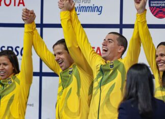Com direito a recorde mundial, Brasil brilha no Mundial de natação Com direito a recorde mundial, Brasil brilha no Mundial de natação