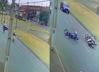 Motociclista Empina Moto, Causa Acidente E Foge Sem Prestar Socorro