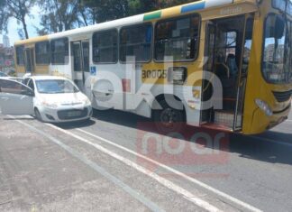 Acidente Entre ônibus E Carro Complica Trânsito No Dique Do Tororó