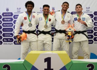 Bicampeão de judô nos JUBs mira vaga na Olimpíada de Los Angeles Bicampeão de judô nos JUBs mira vaga na Olimpíada de Los Angeles
