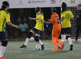 Brasil estreia com vitória na Copa do Mundo de futebol de cegas Brasil estreia com vitória na Copa do Mundo de futebol de cegas