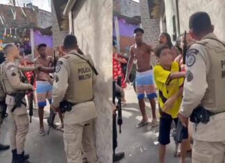 PM é Flagrado Agredindo Mulher Durante Festa Do Dia Das Crianças Em Pirajá