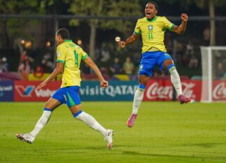 Brasil goleia Indonésia e avança à fase mata-mata do Mundial Sub-17 Brasil goleia Indonésia e avança à fase mata-mata do Mundial Sub-17