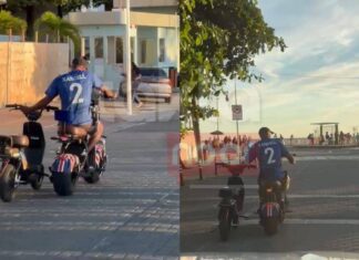 VÍDEO: Flagrante! Condutor é Flagrado Puxando Moto Elétrica Na Barra