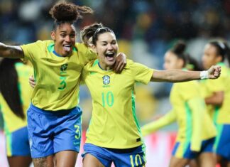 Seleção feminina fecha 2025 com goleada de 5 a 0 sobre Portugal Seleção feminina fecha 2025 com goleada de 5 a 0 sobre Portugal