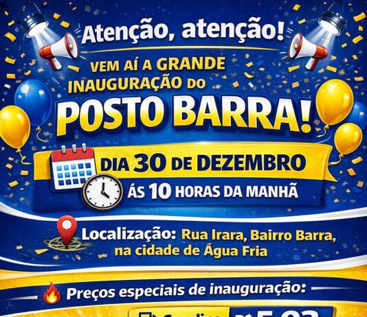 Posto Barra inaugura dia 30 com preço especial e convite à população