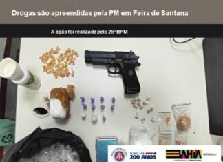 PM Apreende Drogas E Arma Falsa Durante Rondas Em Feira De Santana