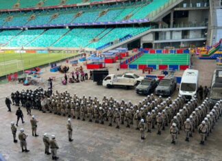 PM Mobiliza Quase 500 Policiais Para BaVi Na Arena Fonte Nova