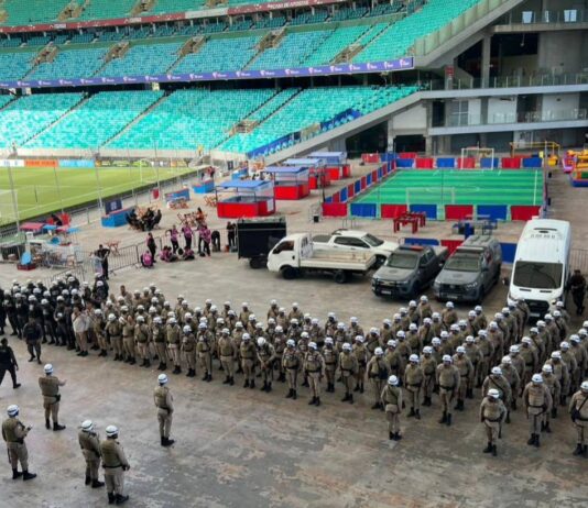 PM Mobiliza Quase 500 Policiais Para BaVi Na Arena Fonte Nova