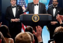 Homem atira durante jantar de Trump com correspondentes em Washington Homem atira durante jantar de Trump com correspondentes em Washington