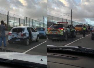 Engavetamento Com Quatro Veículos Trava O Trânsito Na Av. Paralela