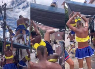 VÍDEO: Ponto De ônibus Desaba Durante “baba De Saia”
