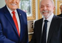 Lula deixa a Casa Branca após reunião com Trump Lula deixa a Casa Branca após reunião com Trump