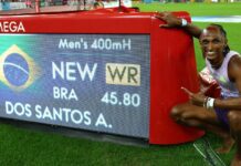Alison dos Santos quebra recorde mundial dos 400m com barreiras Alison dos Santos quebra recorde mundial dos 400m com barreiras