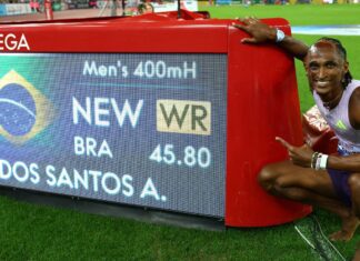 Alison dos Santos quebra recorde mundial dos 400m com barreiras Alison dos Santos quebra recorde mundial dos 400m com barreiras