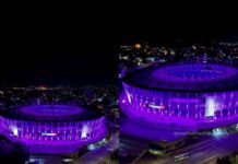 Arena Fonte Nova Ganha Iluminação Lilás Em Ação Pelos 20 Anos Da Lei Maria Da Penha