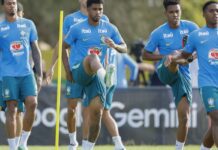 Seleção: Ancelotii comanda 1º treino com grupo completo na Austrália Seleção: Ancelotii comanda 1º treino com grupo completo na Austrália