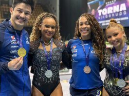 Flávia Saraiva e Rebeca Andrade garantem dobradinha do Brasil na trave